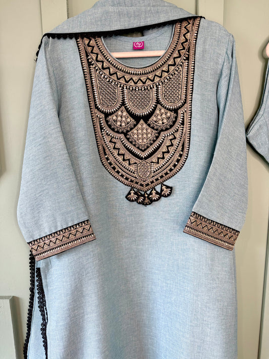 PREMIUM LINEN THREE PIECE
