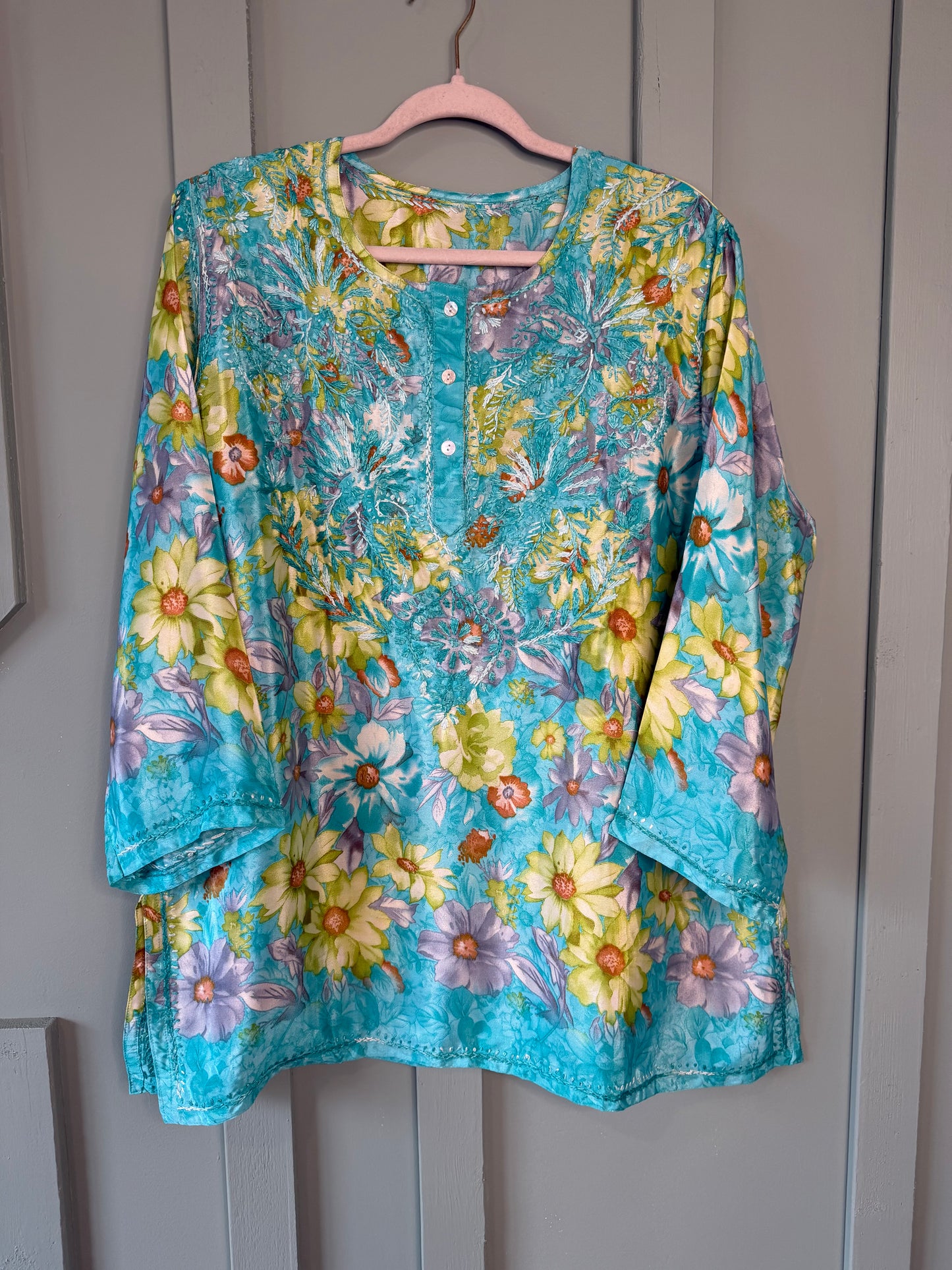 PURE CHIFFON CHINON SHORT KURTI
