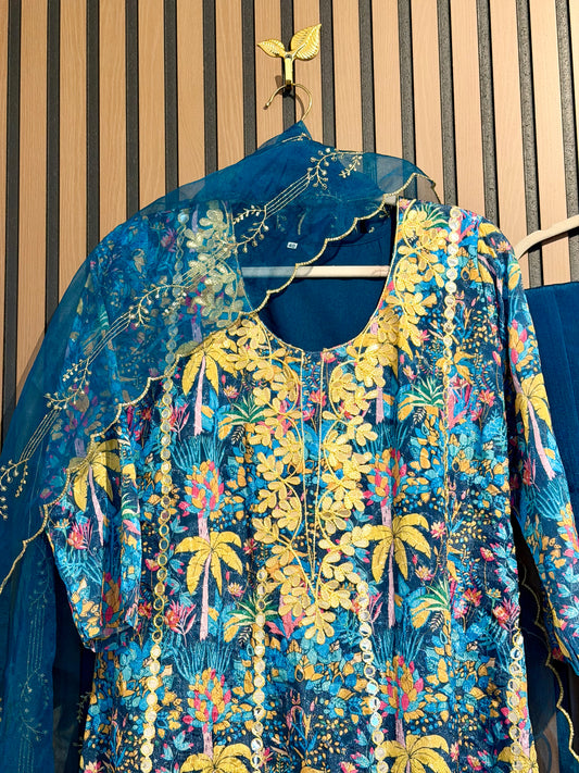 A Line Short Chinon Suit