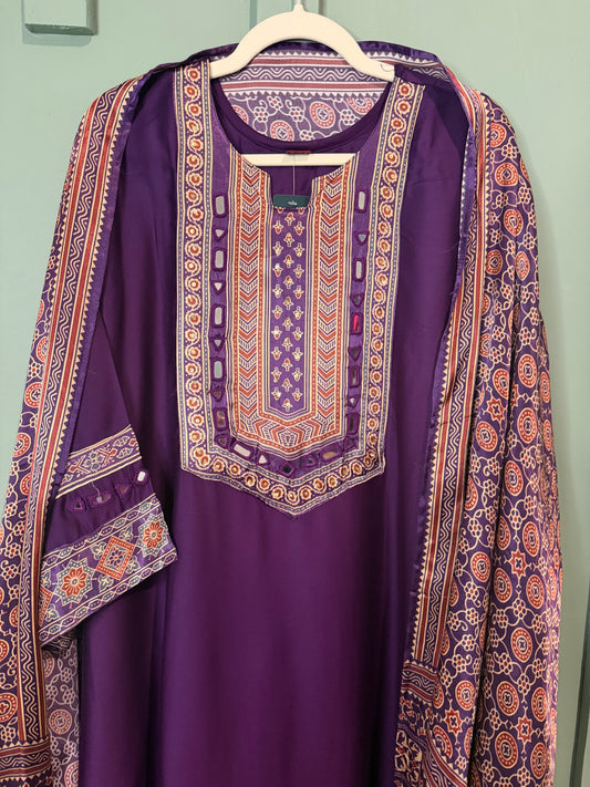 Ajrak Gajji Silk