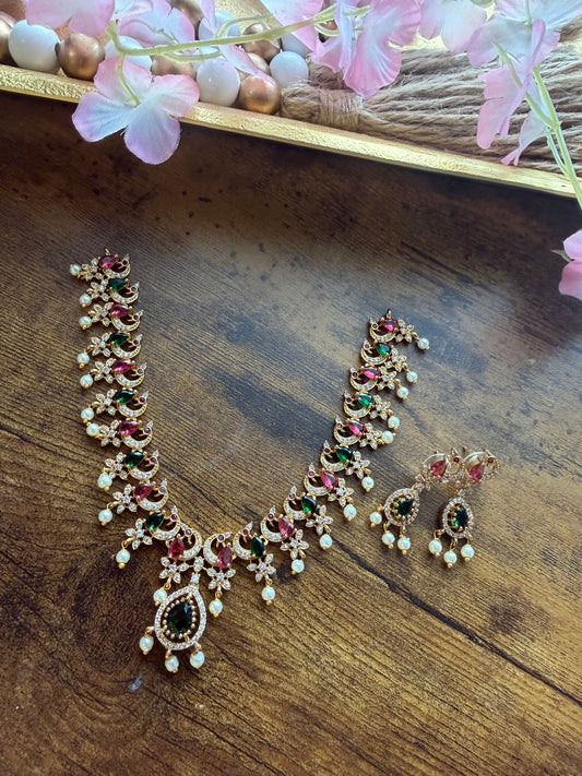 CZ Pearl Set