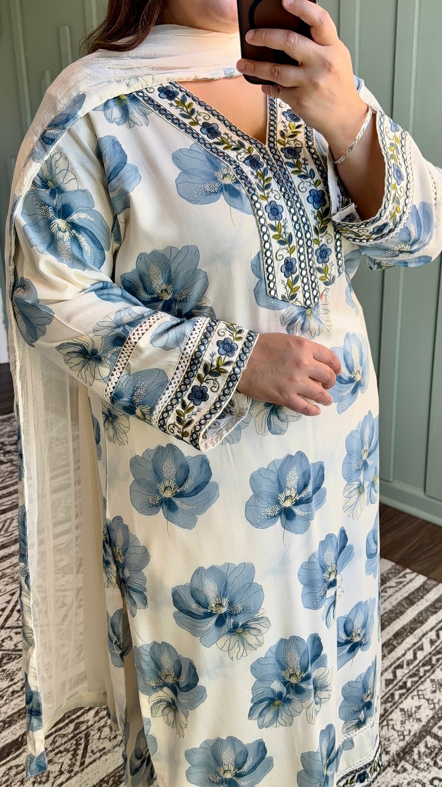 PURE VISCOSE RAYON THREE PIECE