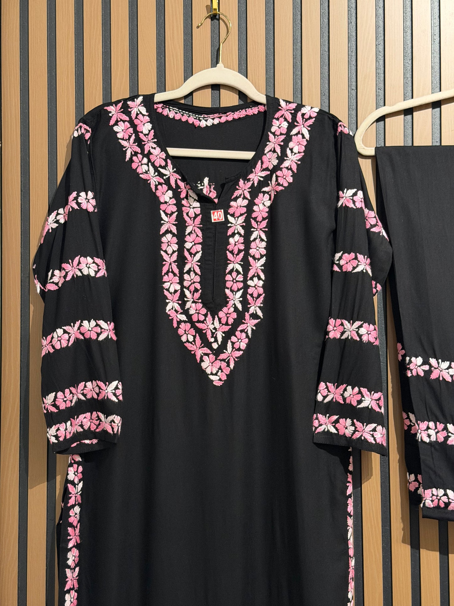 RAYON CHIKANKARI PLAZO SET