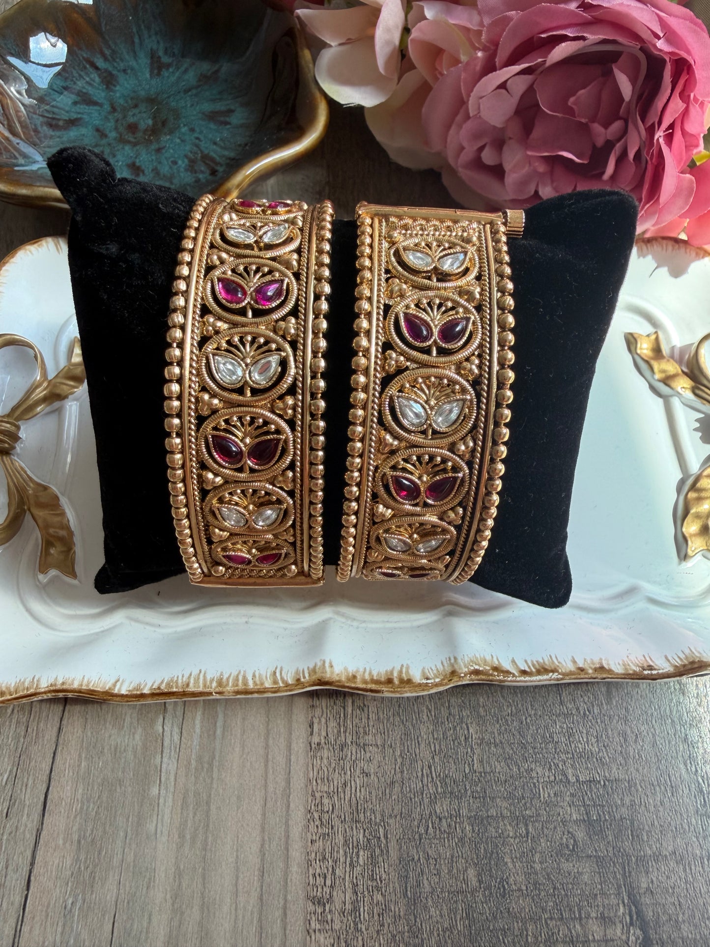 KUNDAN GOLD PLATED KADA