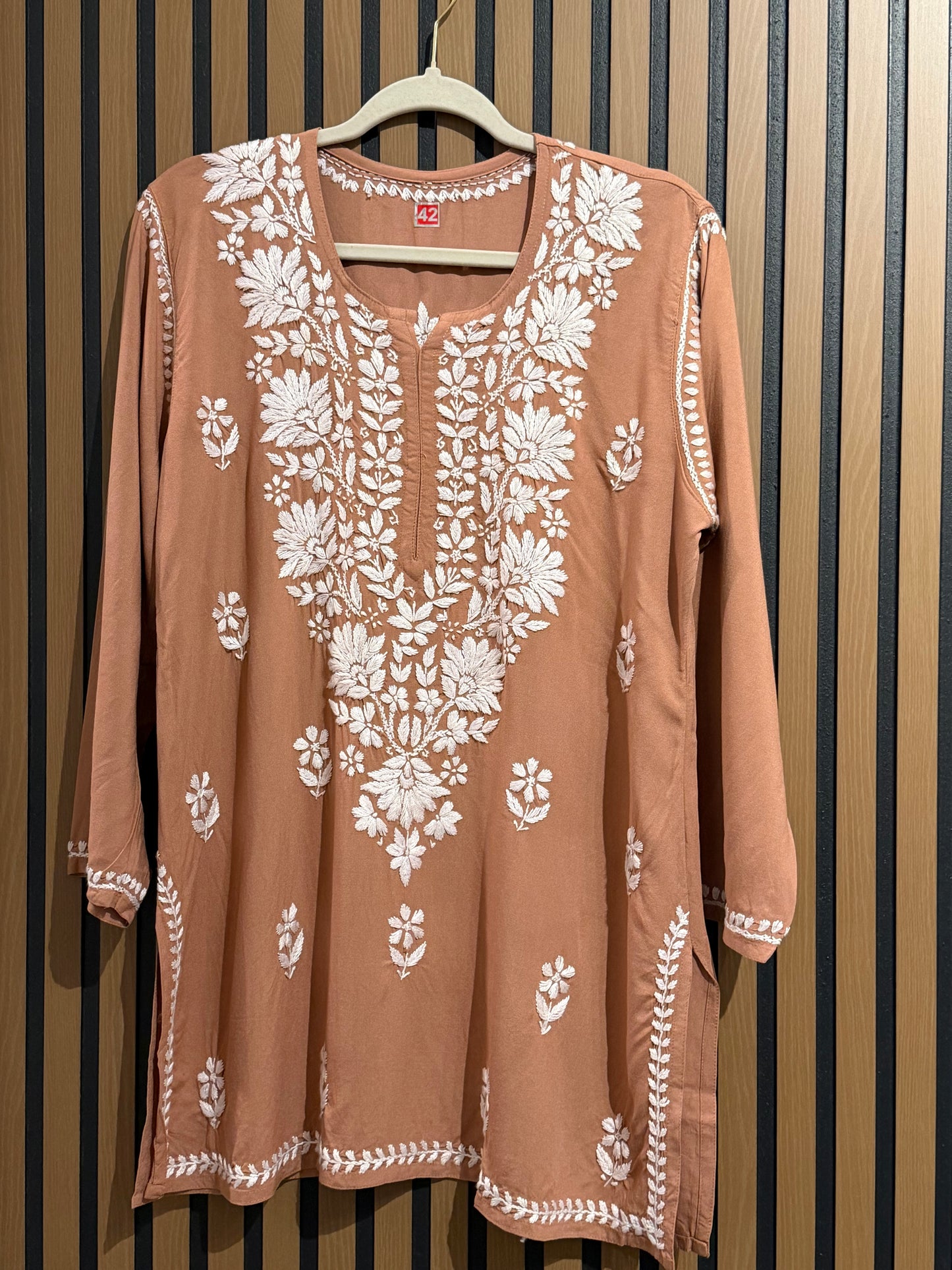 RAYON CHIKANKARI KURTI