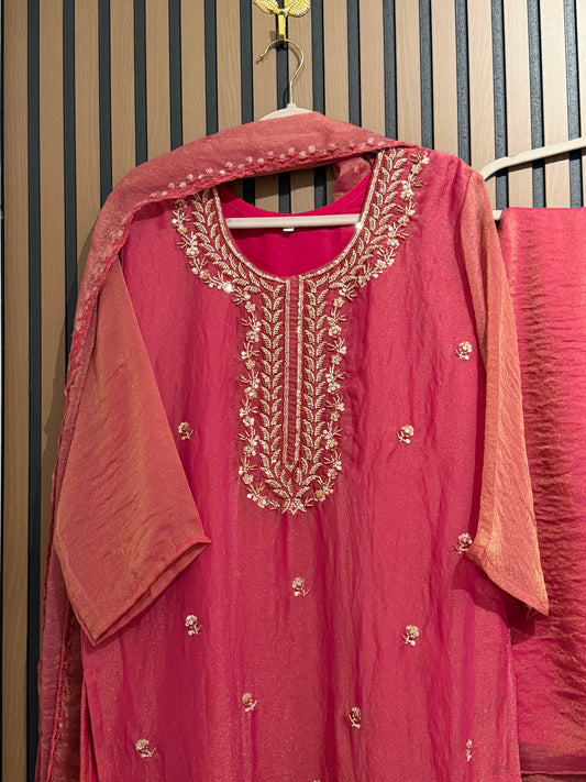 ZARI GLASS TISSUE SHARARA