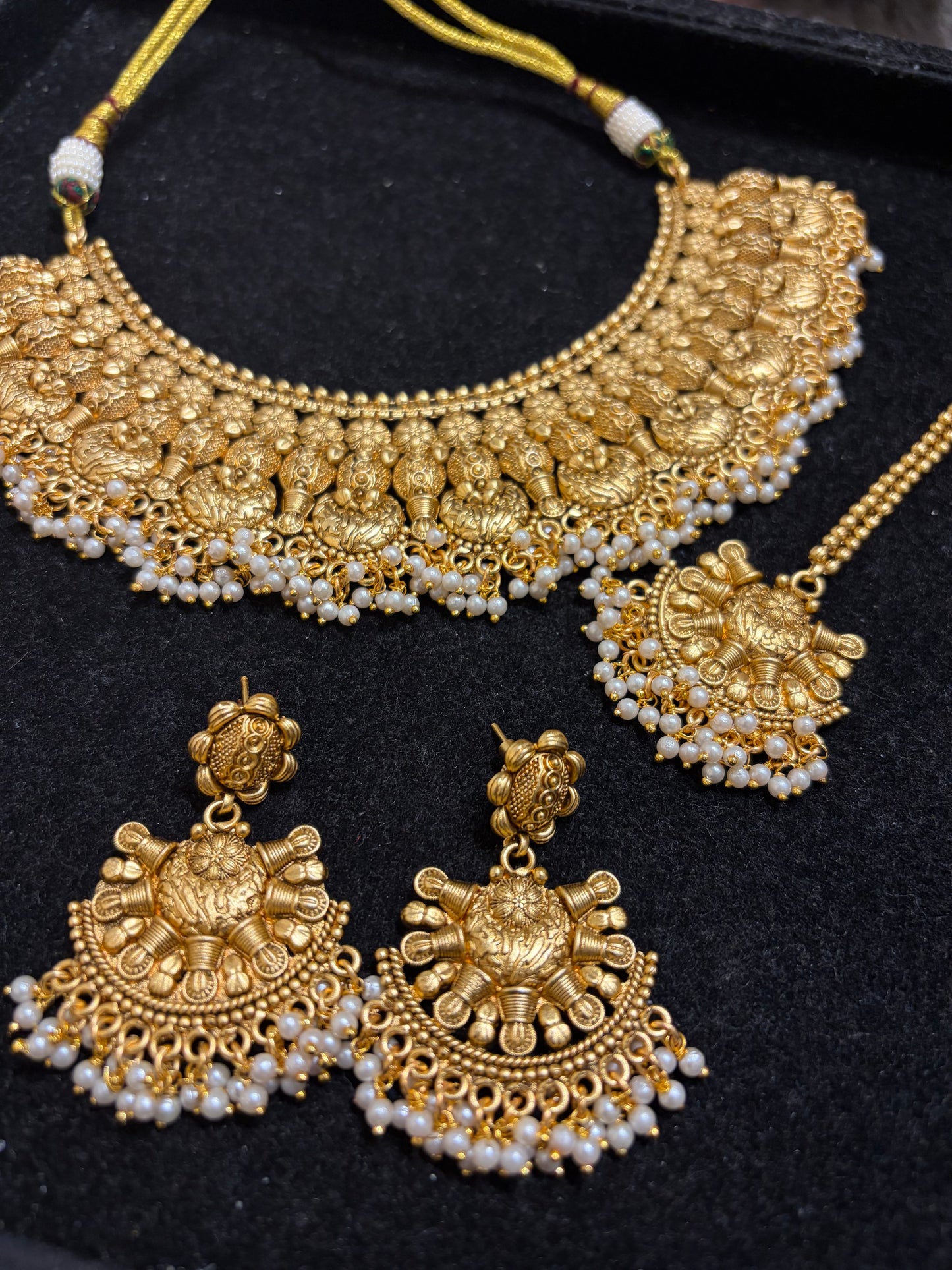 Gold Plated With Pearls