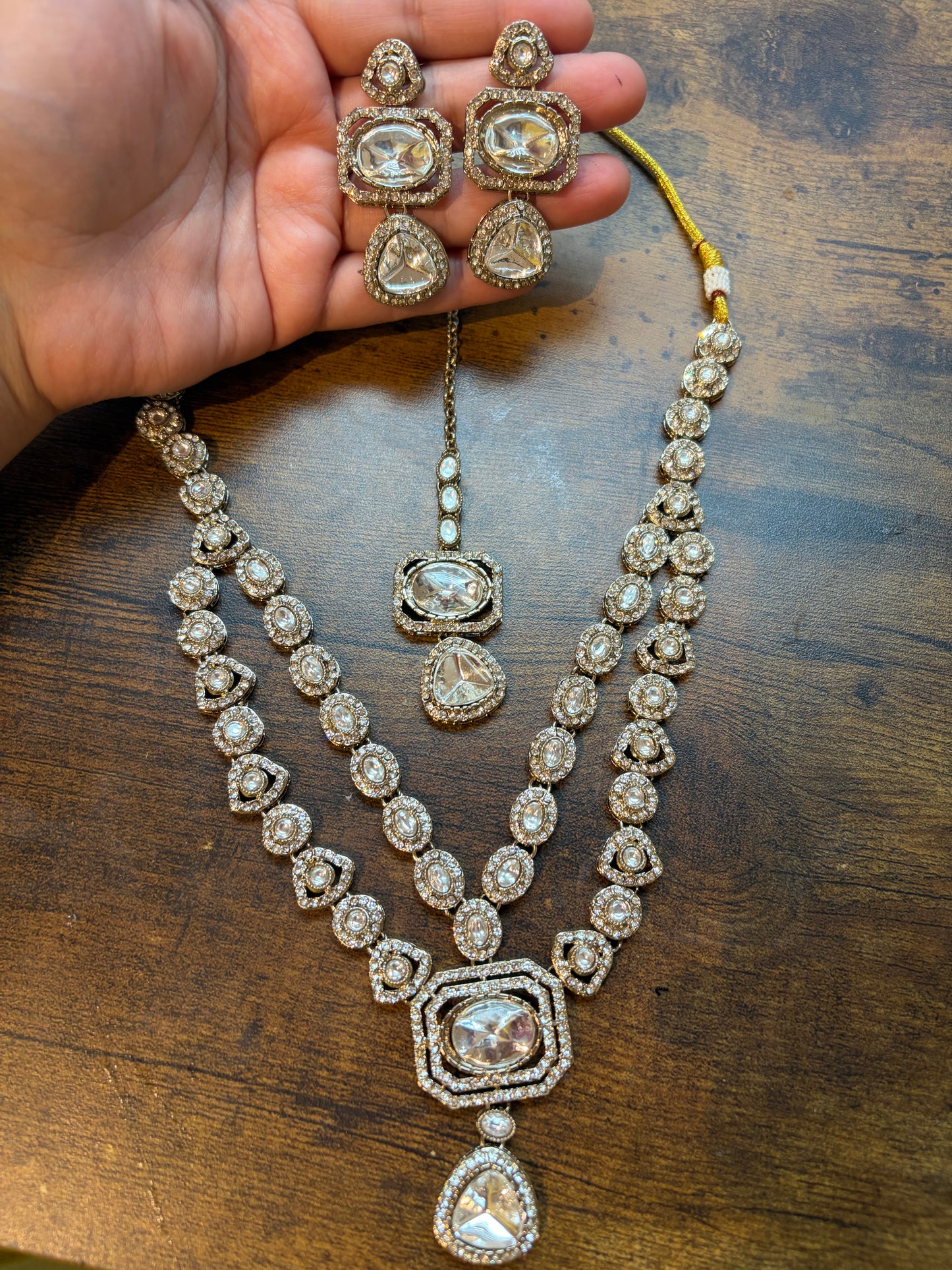 DOUBLE LAYER KUNDAN SET