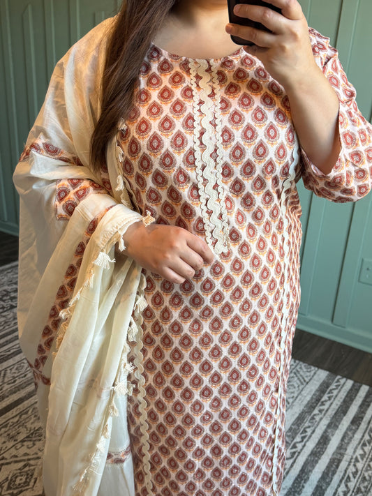 Linen Cotton Three Piece