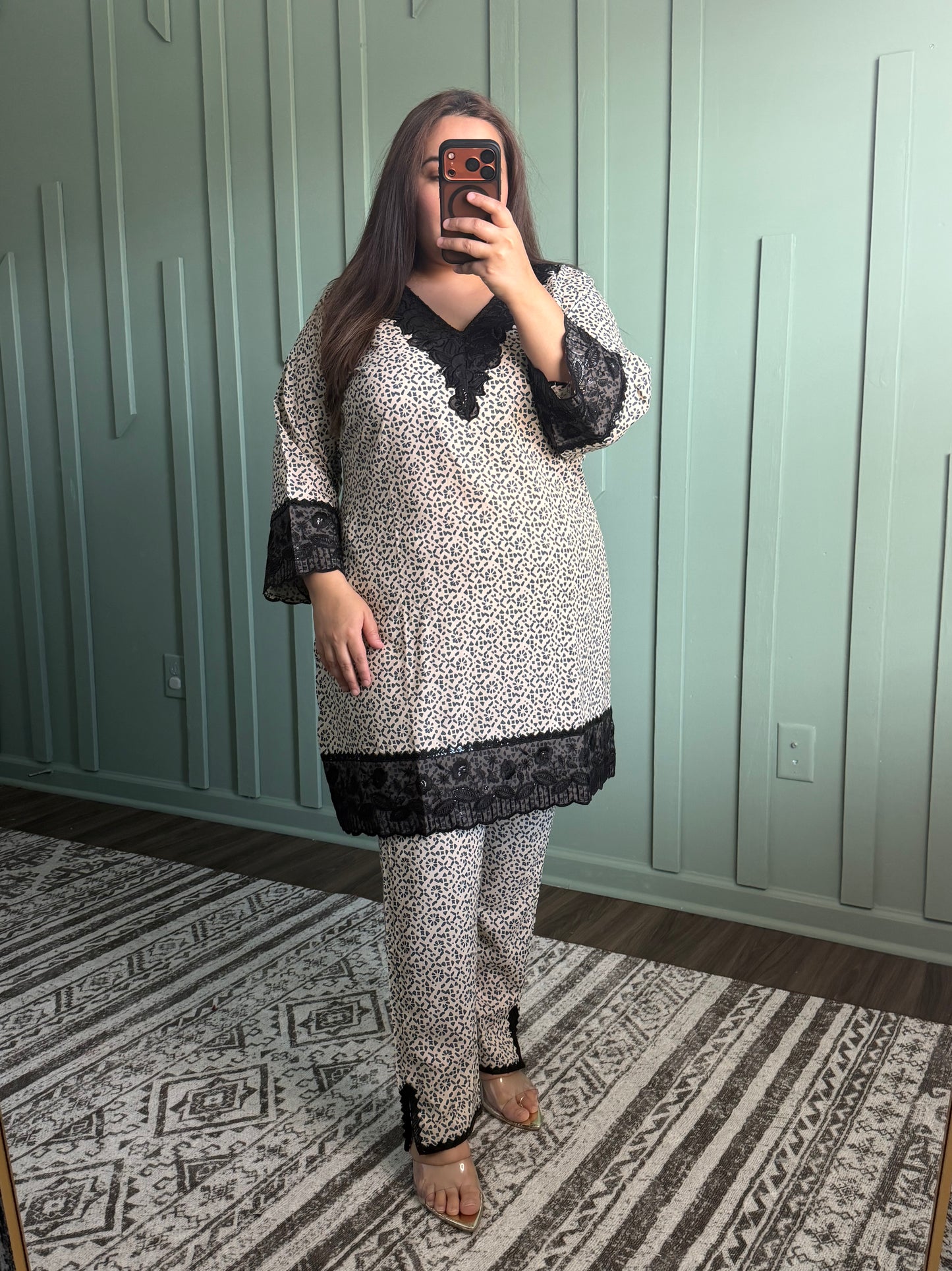 Geometric Print Rayon Co ord