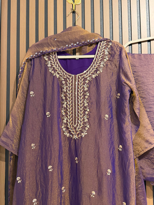 ZARI GLASS TISSUE SHARARA