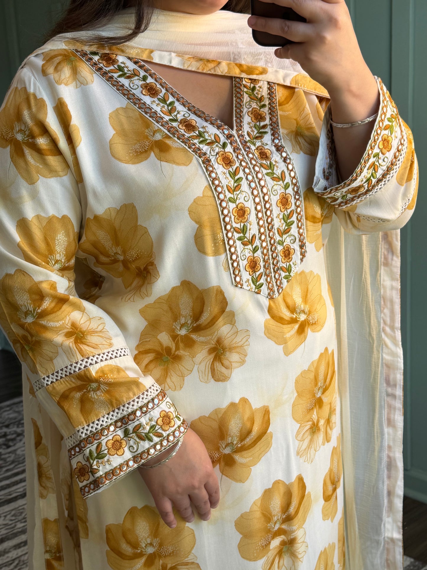 PURE VISCOSE RAYON THREE PIECE
