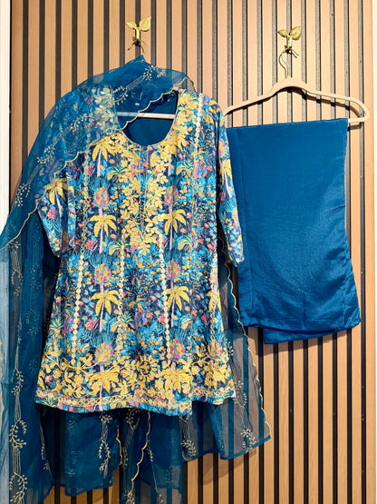 A Line Short Chinon Suit