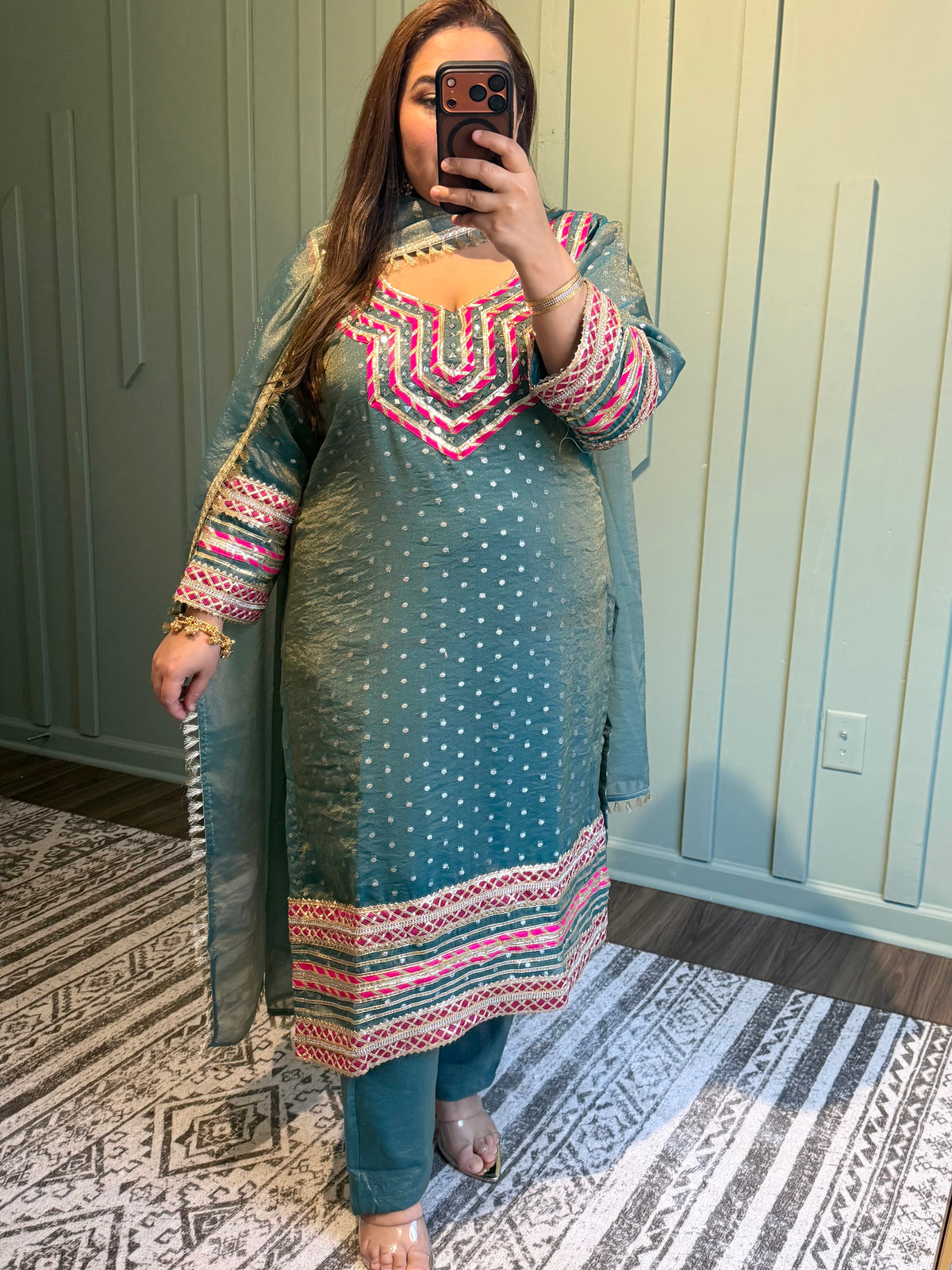 Banarsi Zari Gotta Three Piece
