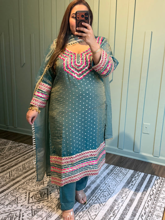 Banarsi Zari Gotta Three Piece