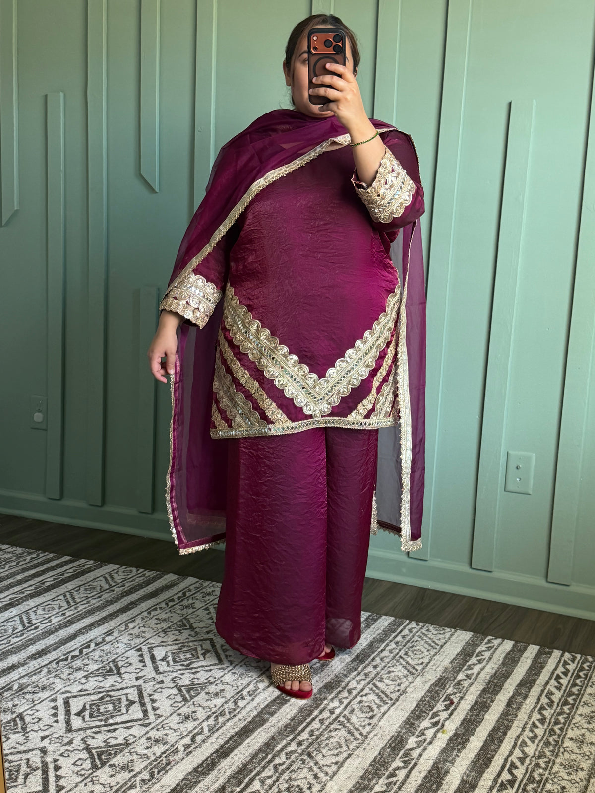 Magenta Gotta Patti Sharara