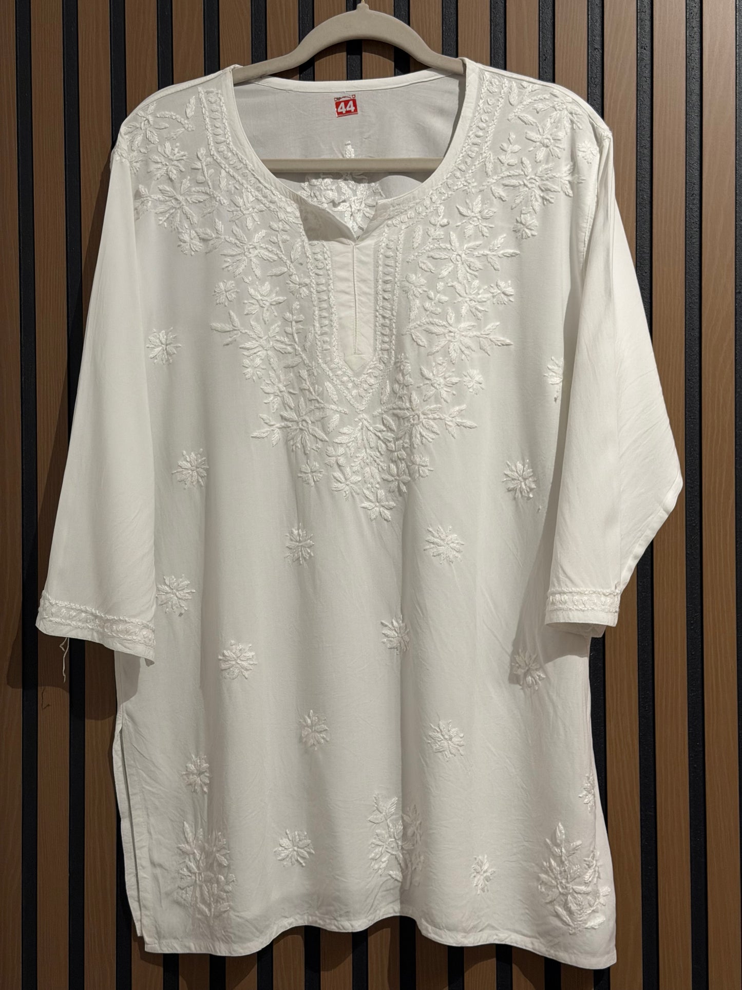RAYON CHIKANKARI SHORT KURTI