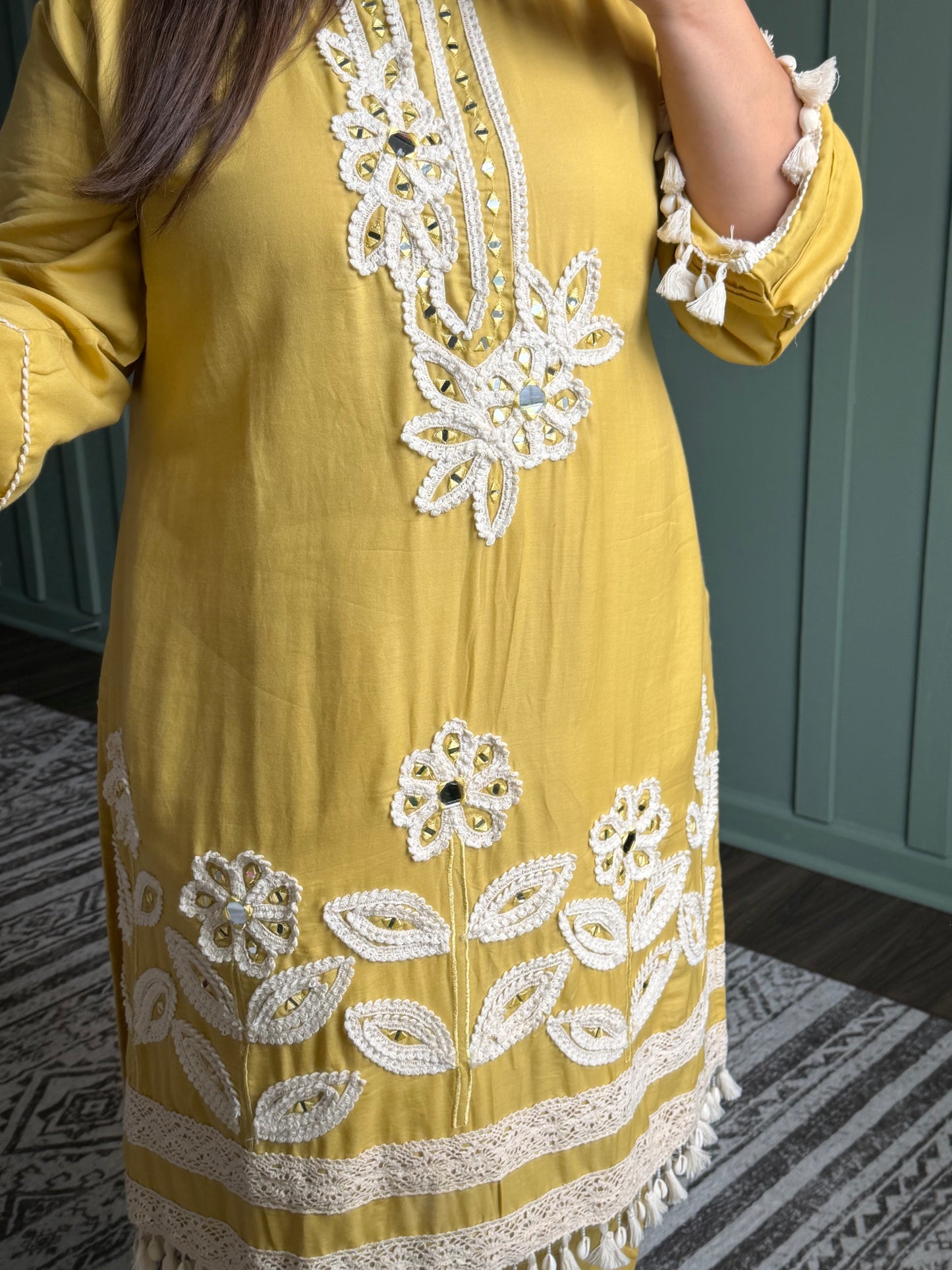 Muslin Hand Embroidery Co ord