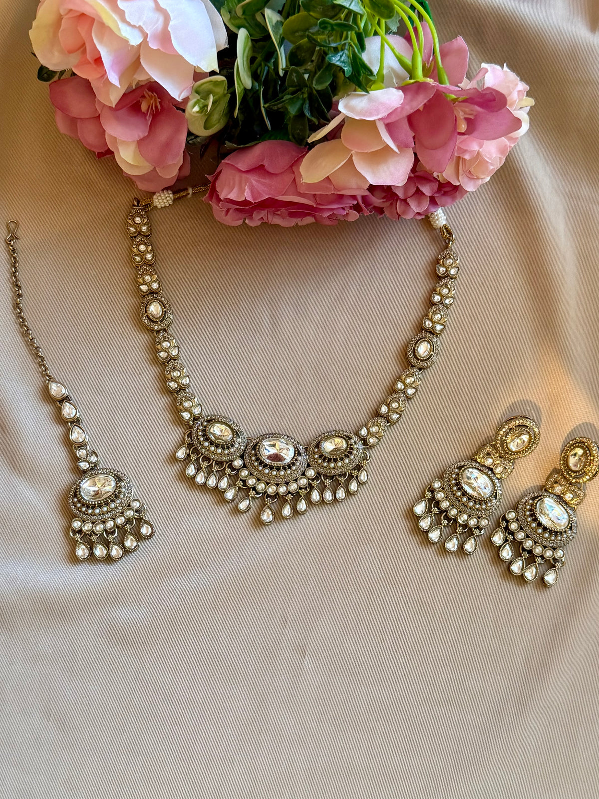 Uncut Kundan Moissanite Choker/Collar Set