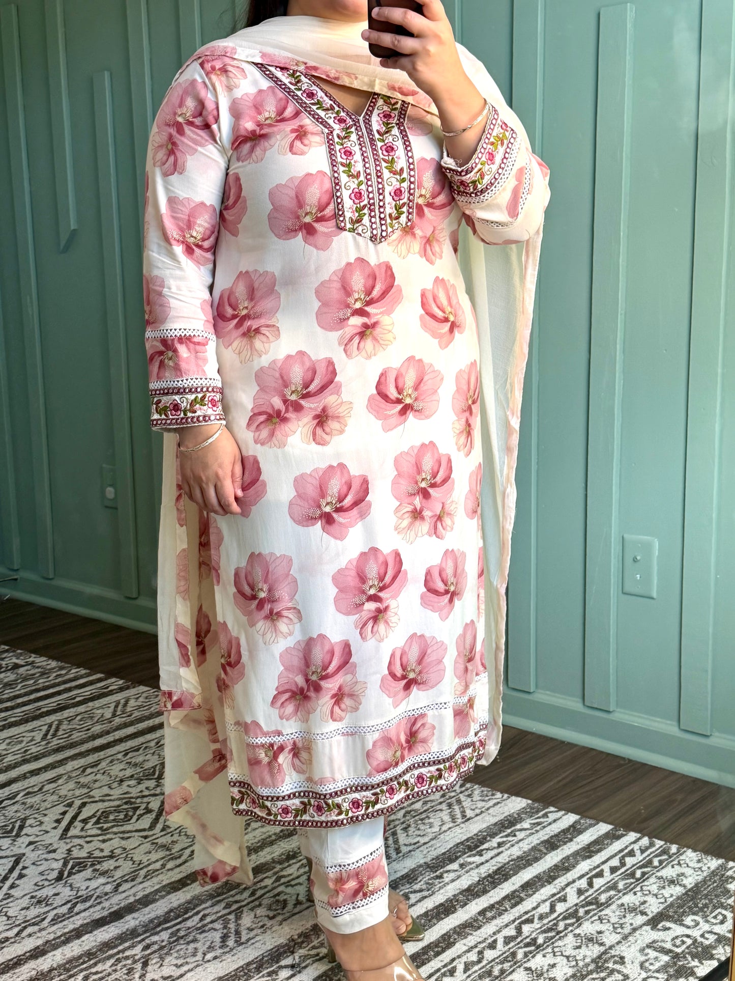 PURE VISCOSE RAYON THREE PIECE