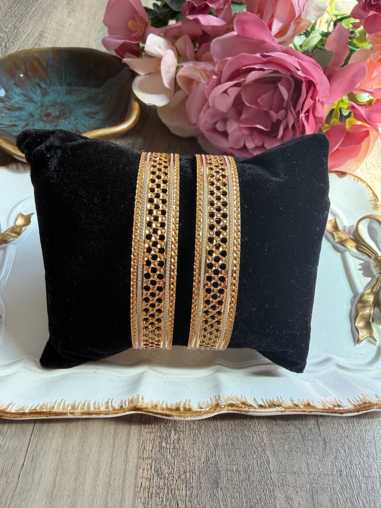 Dual Tone Bangle Set