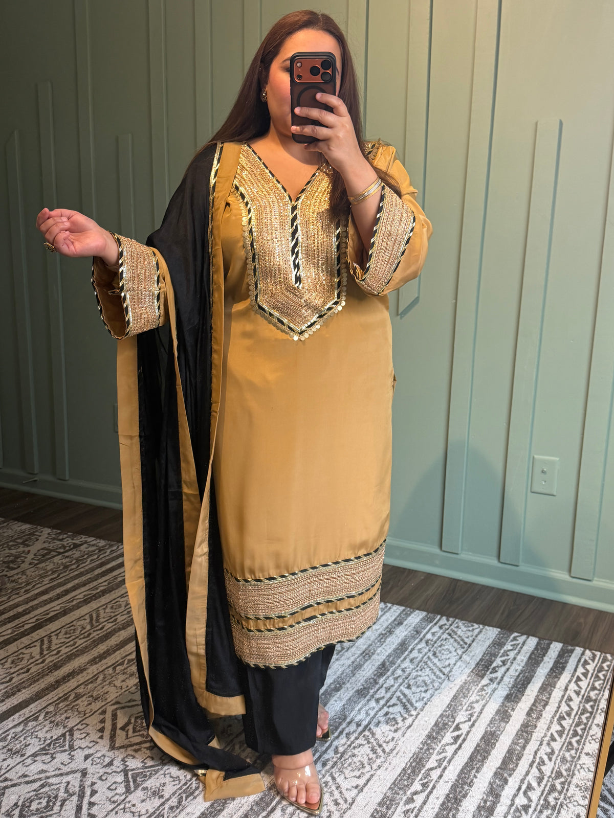 Designer Sand Beige Gotta Three Piece