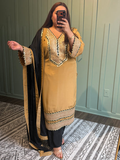 Designer Sand Beige Gotta Three Piece