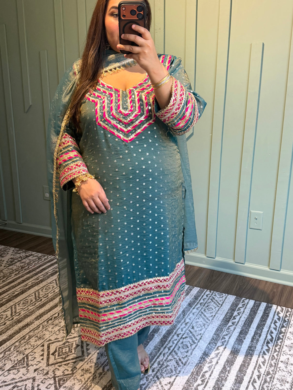Banarsi Zari Gotta Three Piece