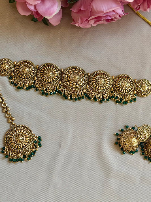 Antique Gold Plated Choker