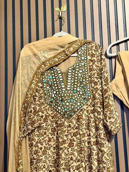 Crepe Mirror Anarkali