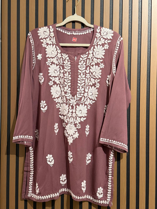 RAYON CHIKANKARI KURTI