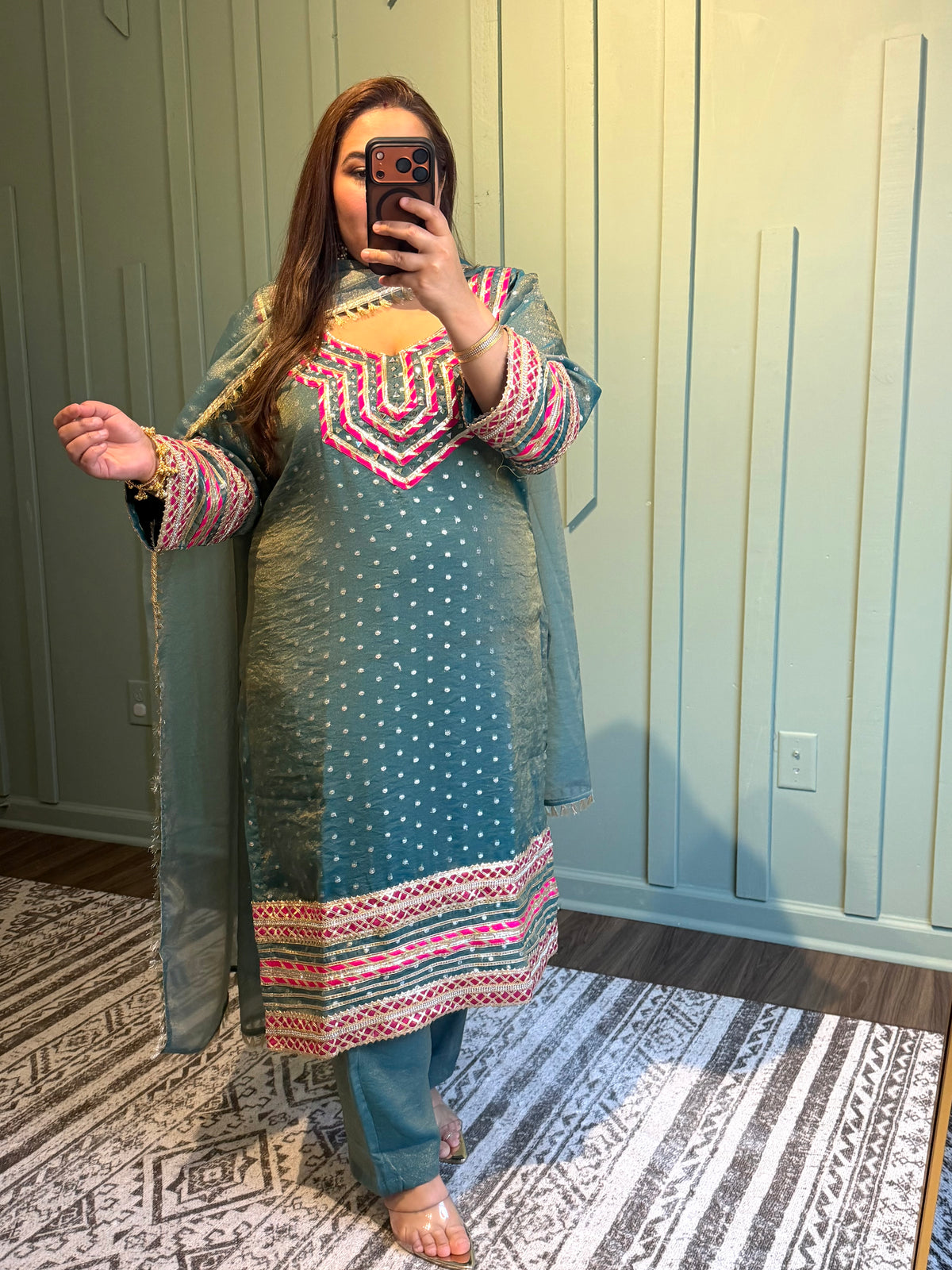 Banarsi Zari Gotta Three Piece