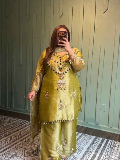 Jewels Three Piece Shimmer Silk
