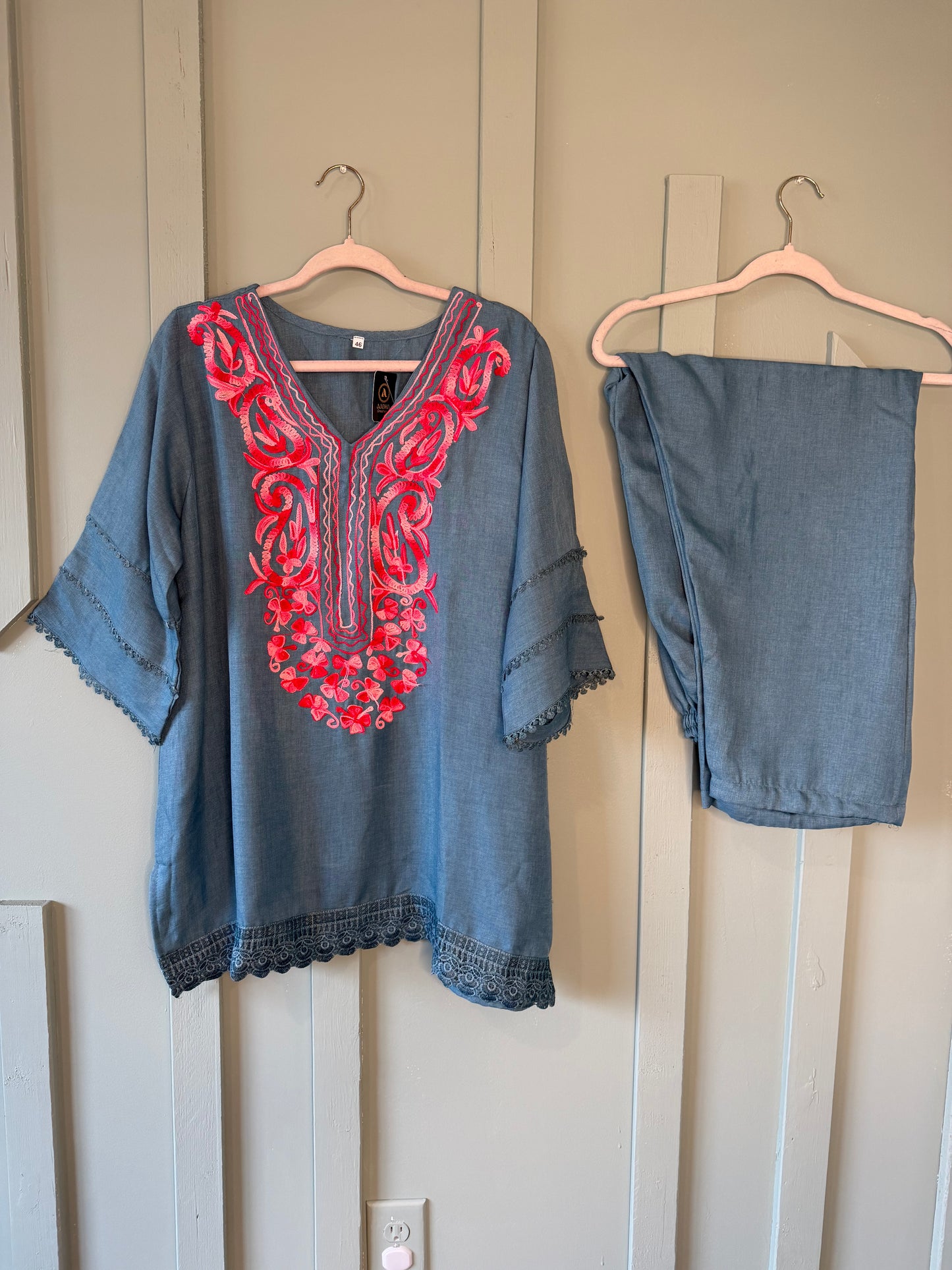 KASHMIRI MUSLIN MIX CO-ORD