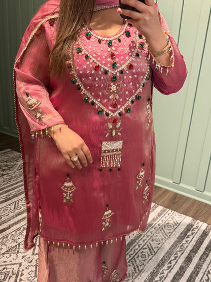 Jewels Three Piece Shimmer Silk