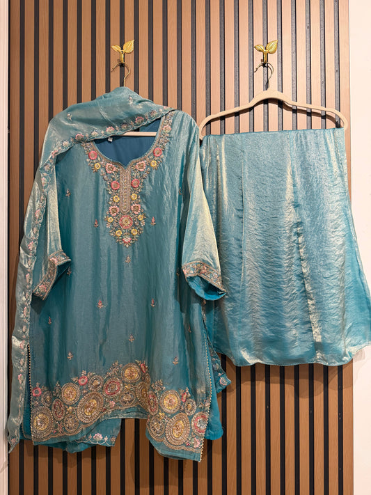 ZARI GLASS TISSUE SHARARA
