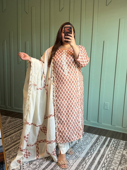 Linen Cotton Three Piece