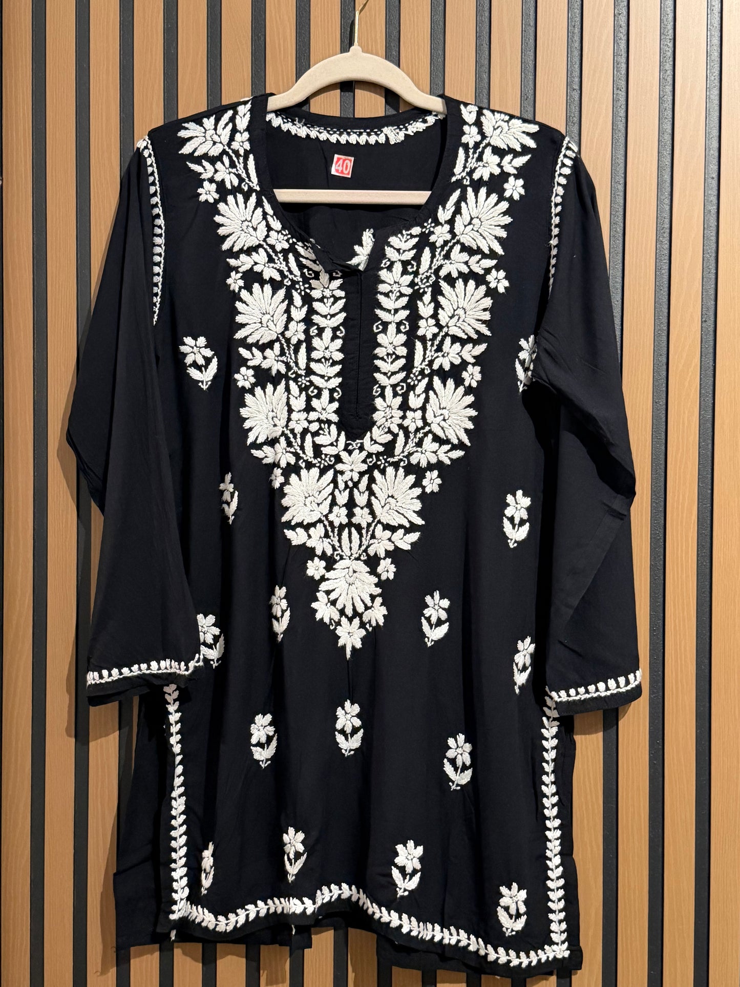 RAYON CHIKANKARI KURTI