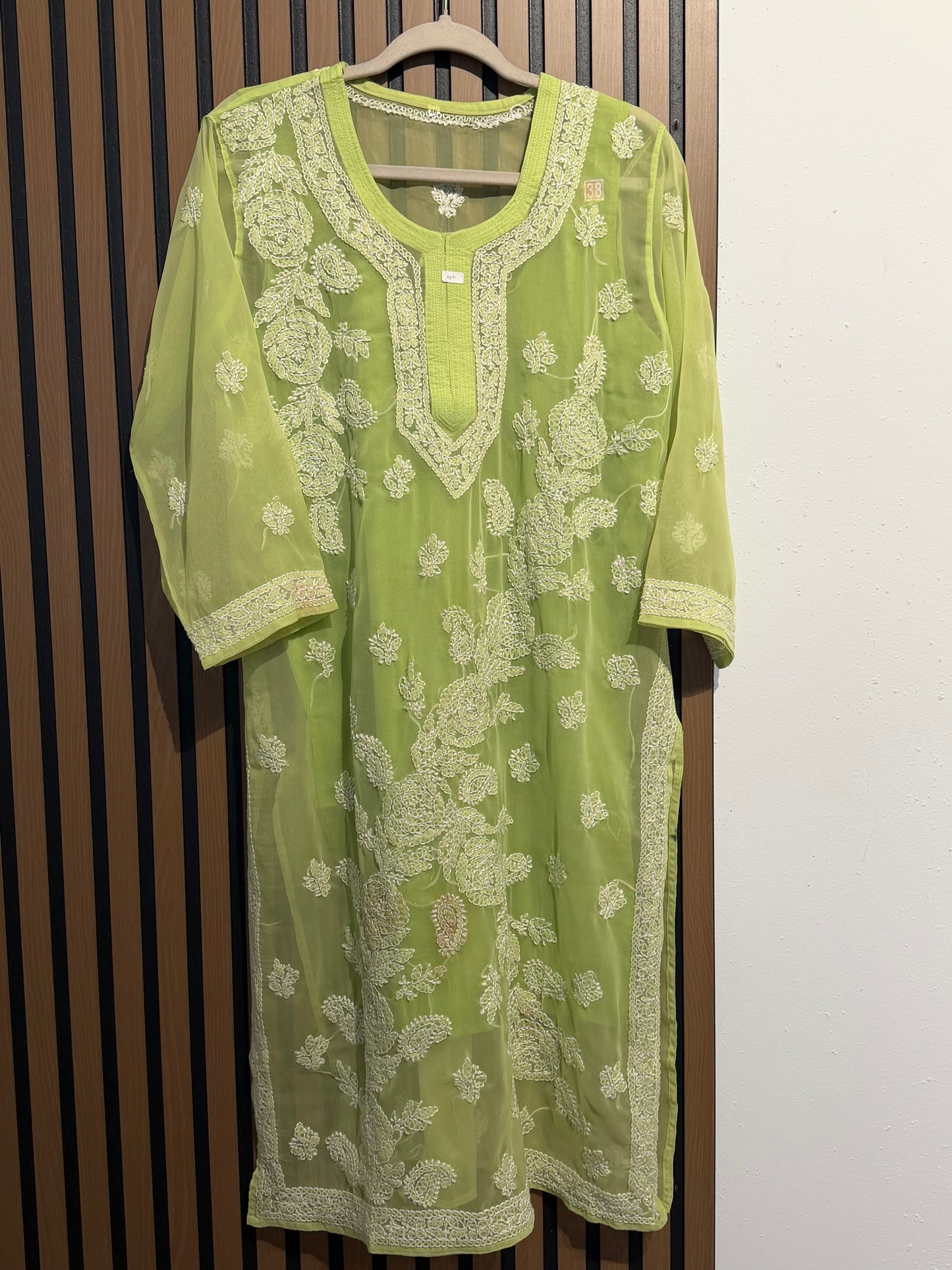 GEORGETTE CHIKANKARI KURTI