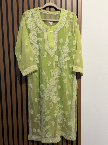 GEORGETTE CHIKANKARI KURTI