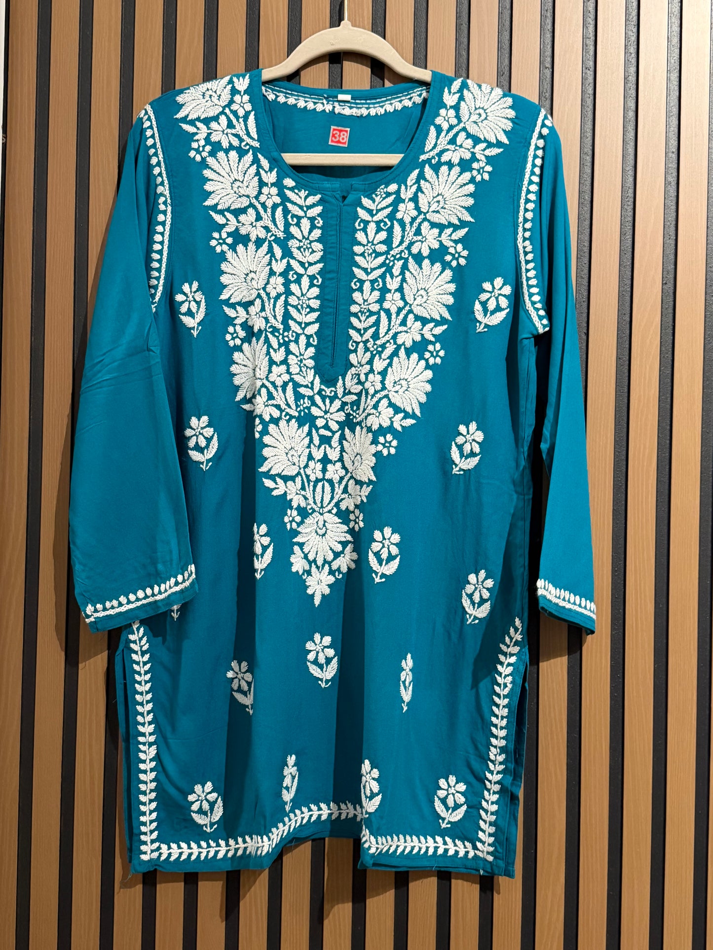 RAYON CHIKANKARI KURTI
