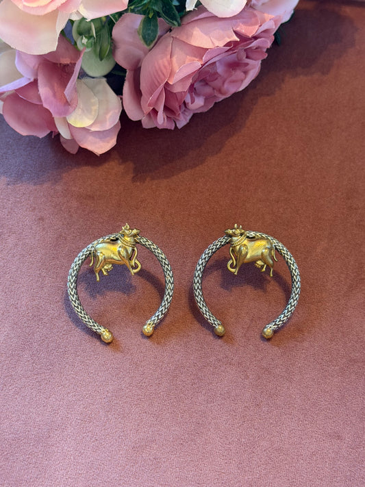 German Silver Dual Tone Earrings