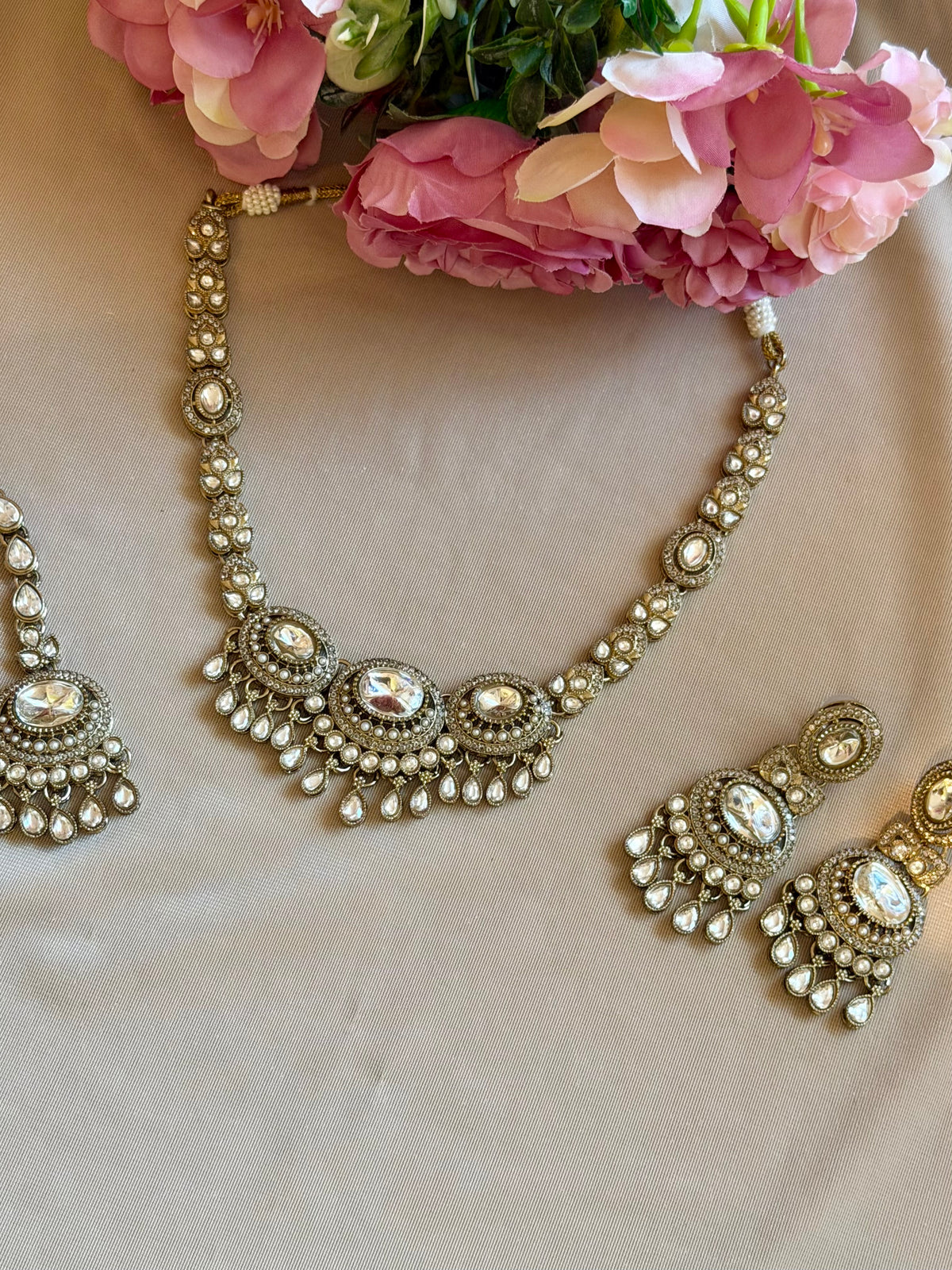 Uncut Kundan Moissanite Choker/Collar Set