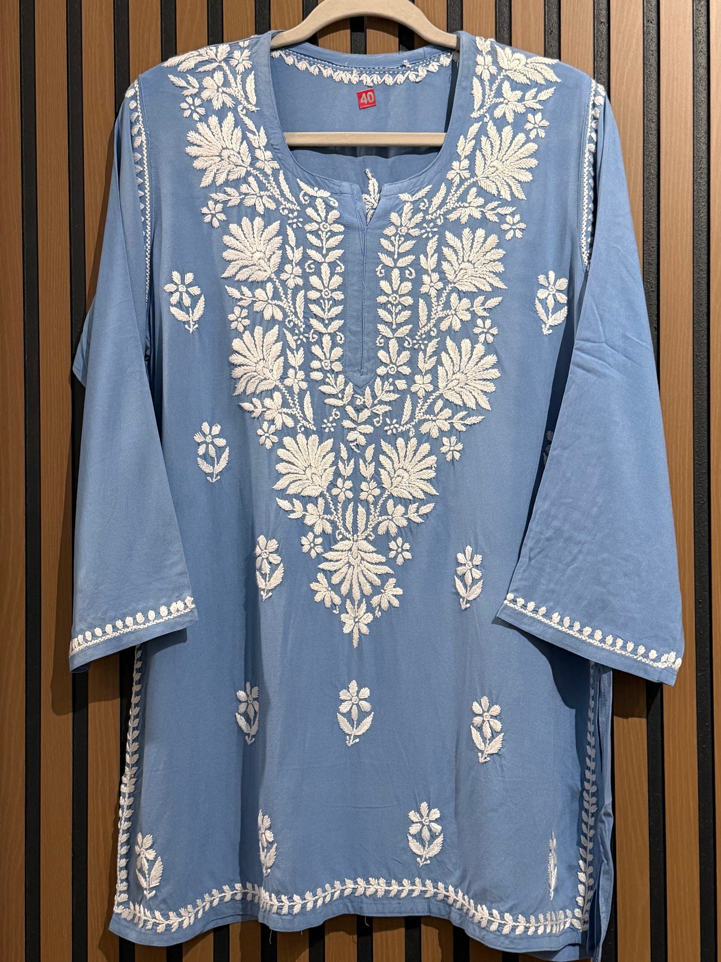 RAYON CHIKANKARI SHORT