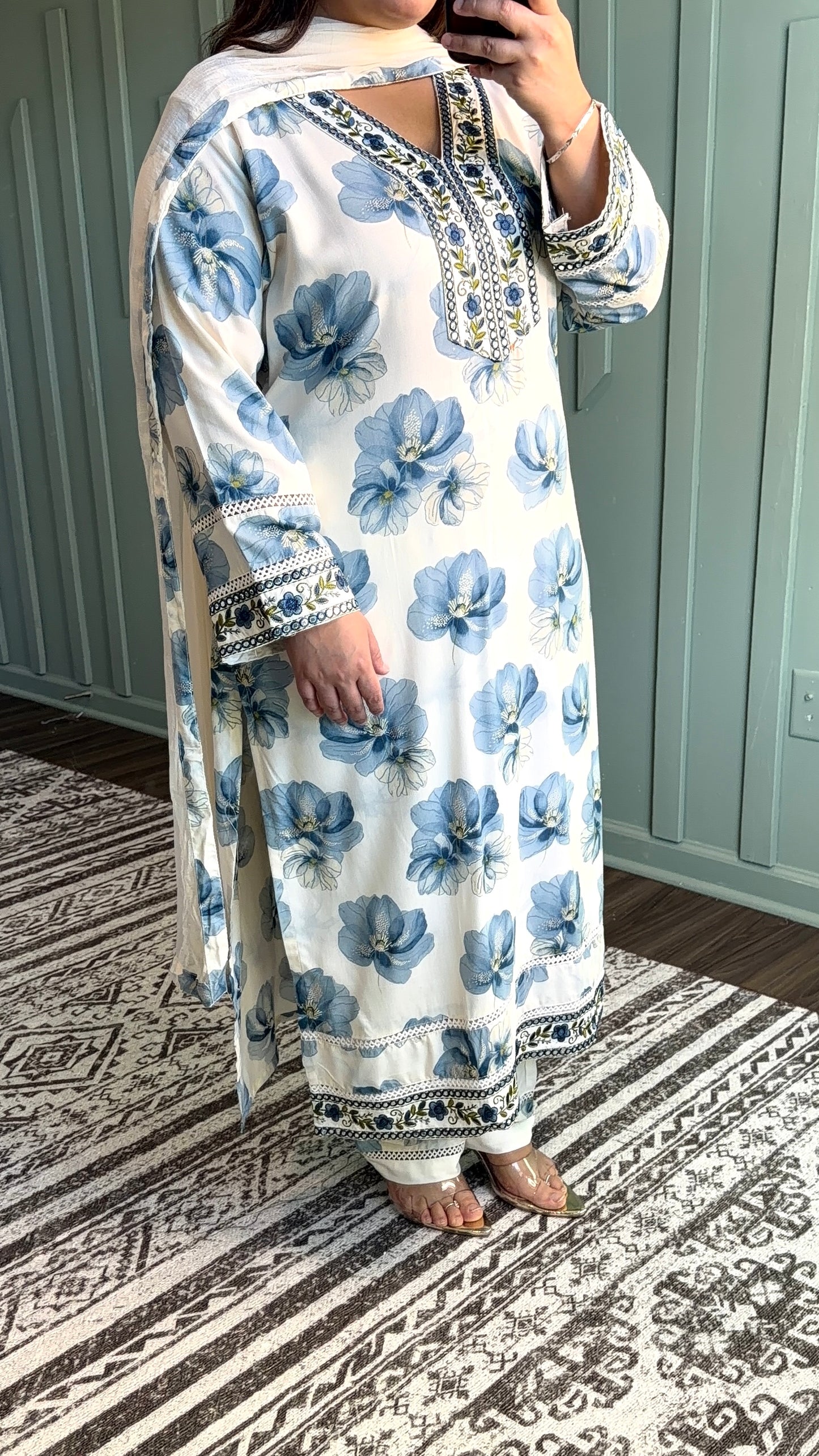 PURE VISCOSE RAYON THREE PIECE
