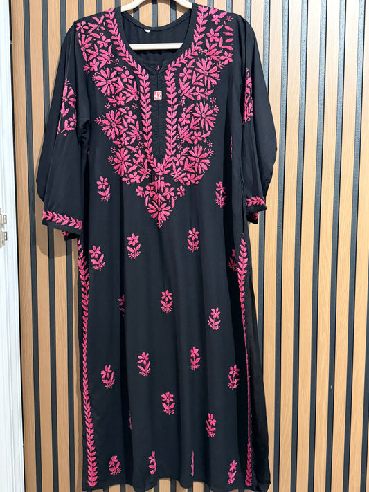 RAYON CHIKANKARI KURTI