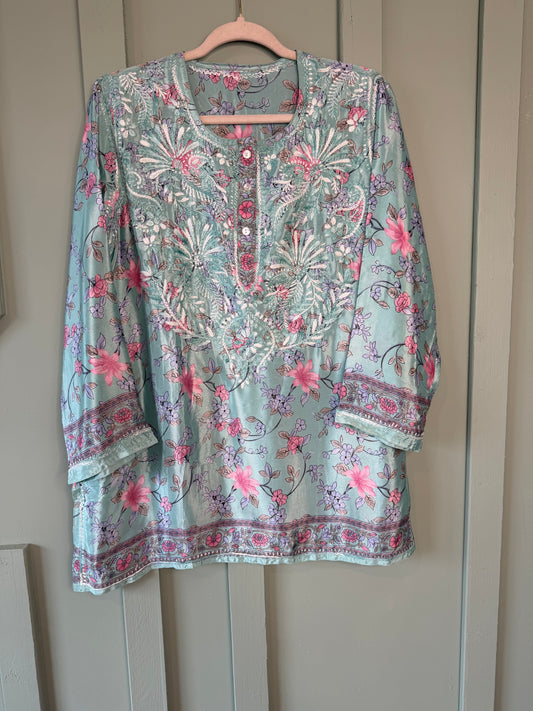 PURE CHIFFON CHINON SHORT KURTI