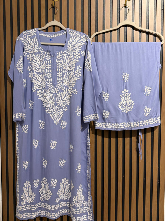 RAYON CHIKANKARI PLAZO
