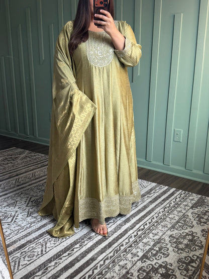 Raw Silk Anarkali
