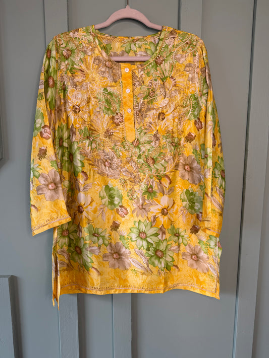 PURE CHIFFON CHINON SHORT KURTI